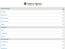 Tablet Screenshot of legacyagencyfargo.com